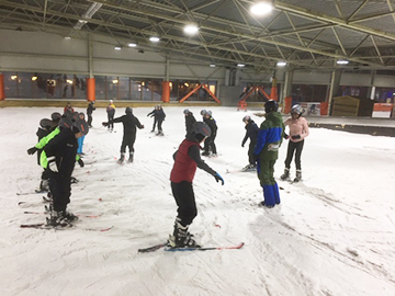 Sportklas in de sneeuw