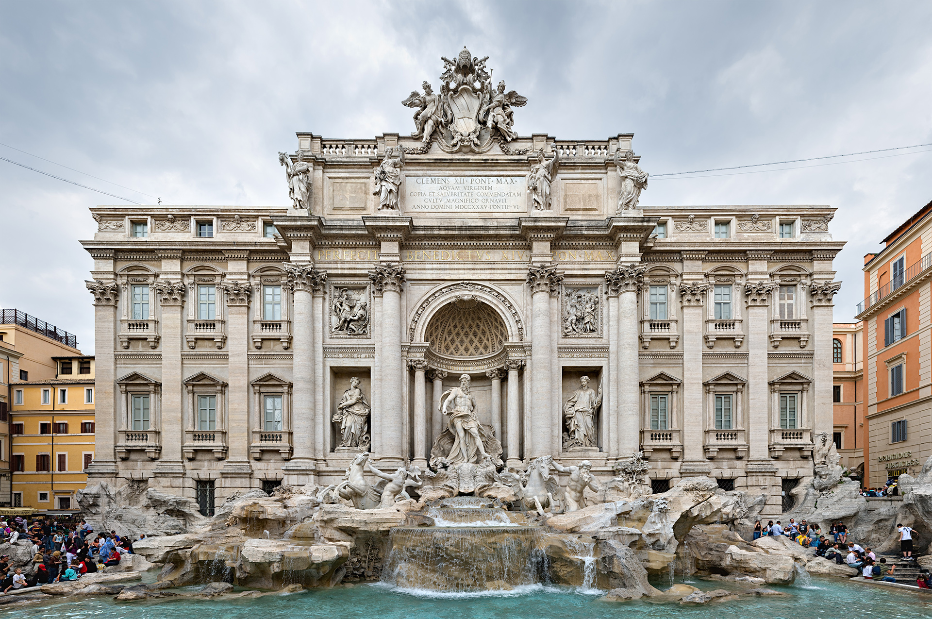 rome Trevi Fountain 1920